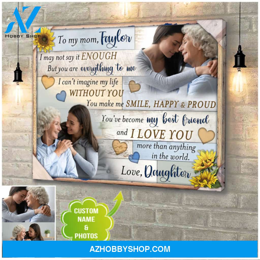 Personalized Photo Gifts for Mother To My Mom Wall Art Decor Ohcanvas