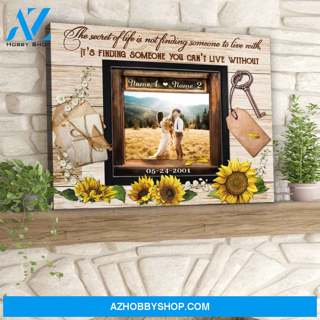Personalized Photo Gifts The secret of life, Custom Canvas Prints Wedding Anniversary Gifts