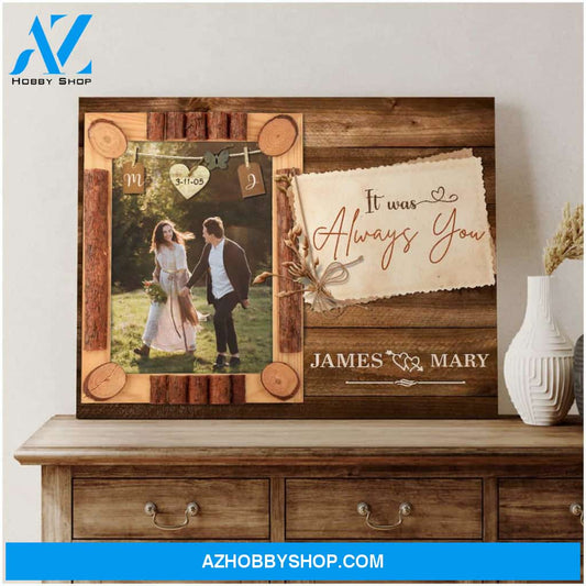 Personalized Photo Gifts Wedding Anniversary Gifts It was always you Custom Canvas Prints