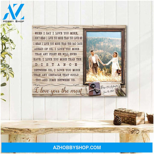 Personalized Photo Gifts Window I love you the most Custom Canvas Prints Wedding Anniversary Gifts