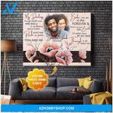 Personalized Photo, Name and Date Husband and Wife My Darling Wall Art Canvas Decor