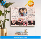 Personalized Photo, Name and Date Husband and Wife My Darling Wall Art Canvas Decor