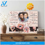 Personalized Photo, Name and Date Husband and Wife My Darling Wall Art Canvas Decor