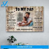 Personalized Photo To My Dad From Daughter Canvas Print Wall Art - Matte Canvas