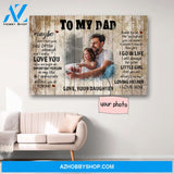 Personalized Photo To My Dad From Daughter Canvas Print Wall Art - Matte Canvas