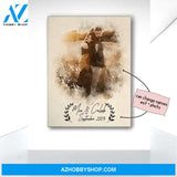 Personalized Photo Watercolor Portrait Wedding Painting, Engagement Canvas Print Wall Art - Matte Canvas