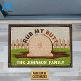 Personalized Pig Rub My Butt Customized Doormat