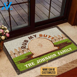Personalized Pig Rub My Butt Customized Doormat
