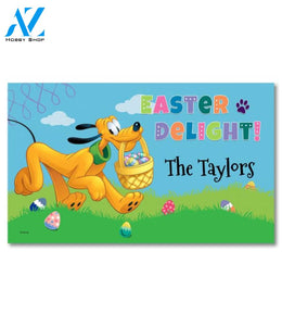 Personalized Pluto Easter Delight Doormat - 18" x 30"