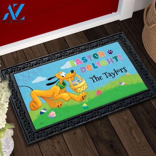 Personalized Pluto Easter Delight Doormat - 18" x 30"