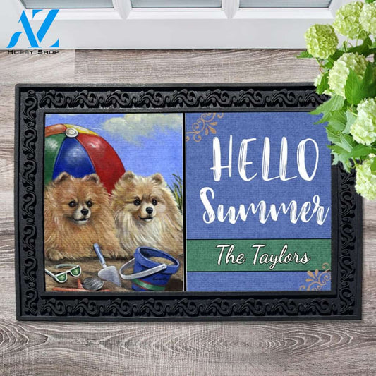 Personalized Pomeranian Beach Doormat - 18" x 30"