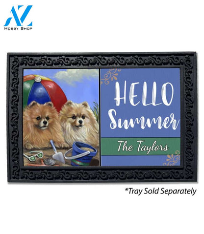 Personalized Pomeranian Beach Doormat - 18" x 30"