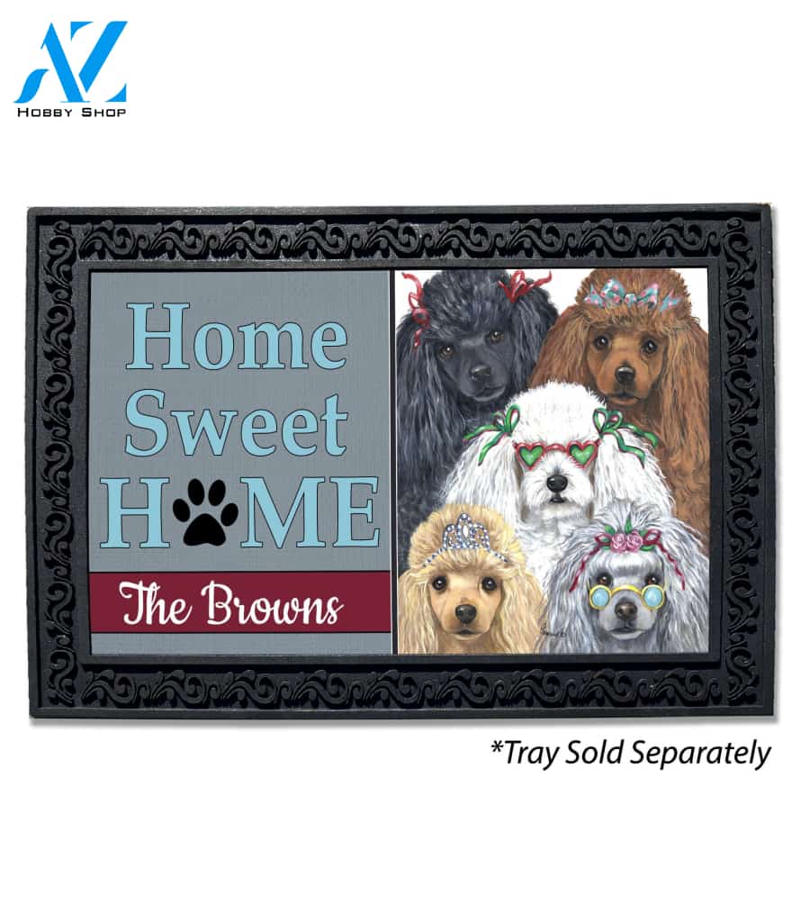 Personalized Poodles Oddles Doormat - 18" x 30"
