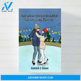 Personalized Poster, Canvas, Ice Skating Partners for Life, Gift for Ice Skating Couple