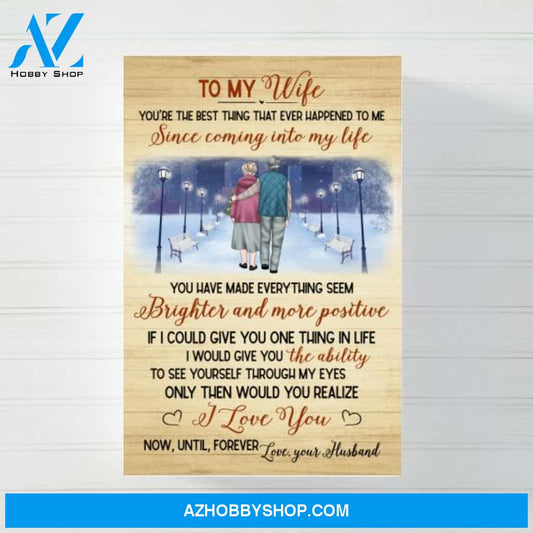 Personalized Poster, Canvas, To My Wife, Christmas Gift for Old Couple