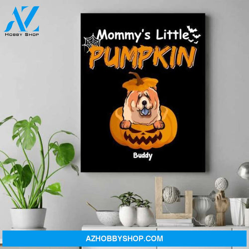 Personalized Pumpkin Canvas Art - Gifts For New Dog Moms - Up To 6 Dogs