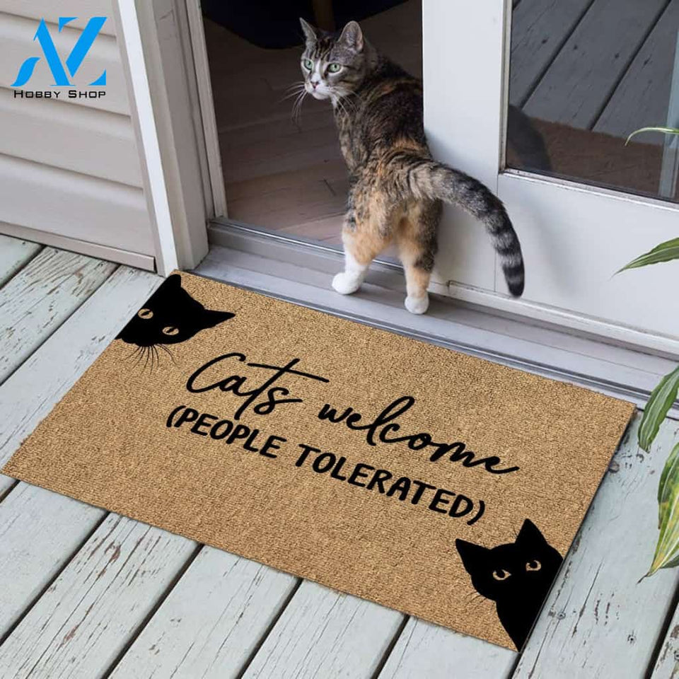 Gosszy - Personalized Quotes Cat Doormat, Cat Welcome Doormat, Custom Kitten Mats, Gift Ideas For Cat Lovers, New Home Gift