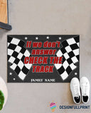 Personalized Racing If We Dont Answer Check The Track Non-Slip Rubber Backing Doormat CHM