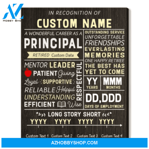 Personalized Retirement Gift for Principal Retirement Gifts Principal