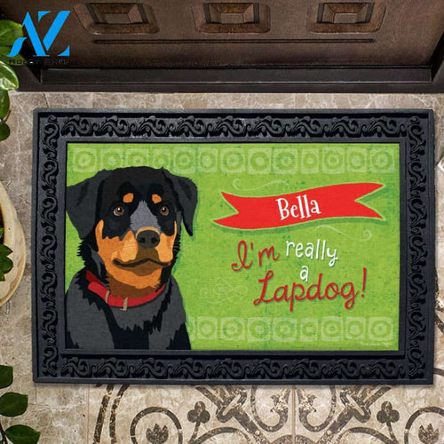 Personalized Rottweiler Doormat - 18" x 30"