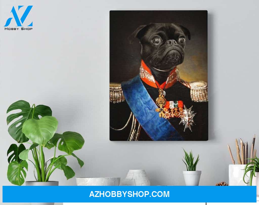 Personalized Royal Pet Painting Canvas And Poster, Wall Decor Visual Art