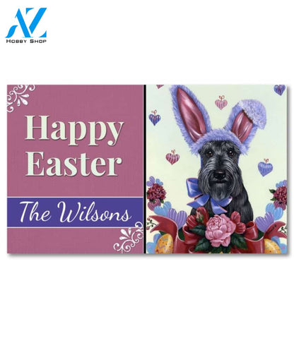 Personalized Scottish Terrier Bunny Doormat - 18" x 30"