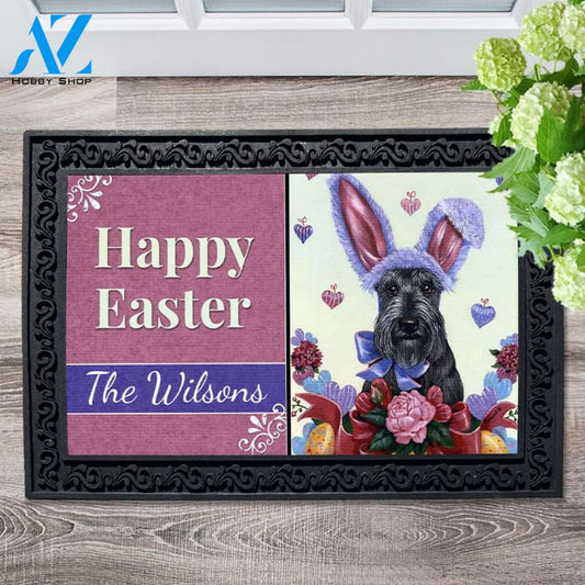 Personalized Scottish Terrier Bunny Doormat - 18" x 30"
