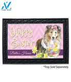 Personalized Sheltie Easter Basket Doormat - 18" x 30"
