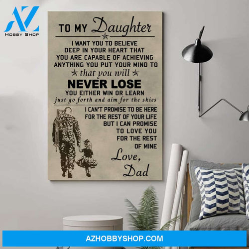 Personalized Soldier Poster - To My Daughterposters