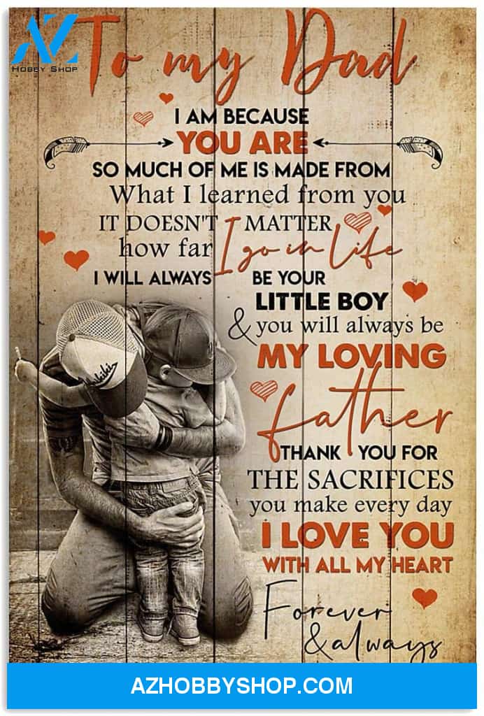 Personalized Son To Dad Vertical Poster