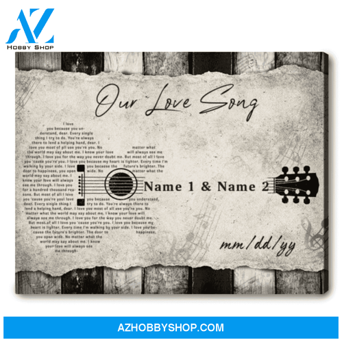 Personalized Song Lyrics On Canvas Music Wall Art Anniversary Gifts Ohcanvas