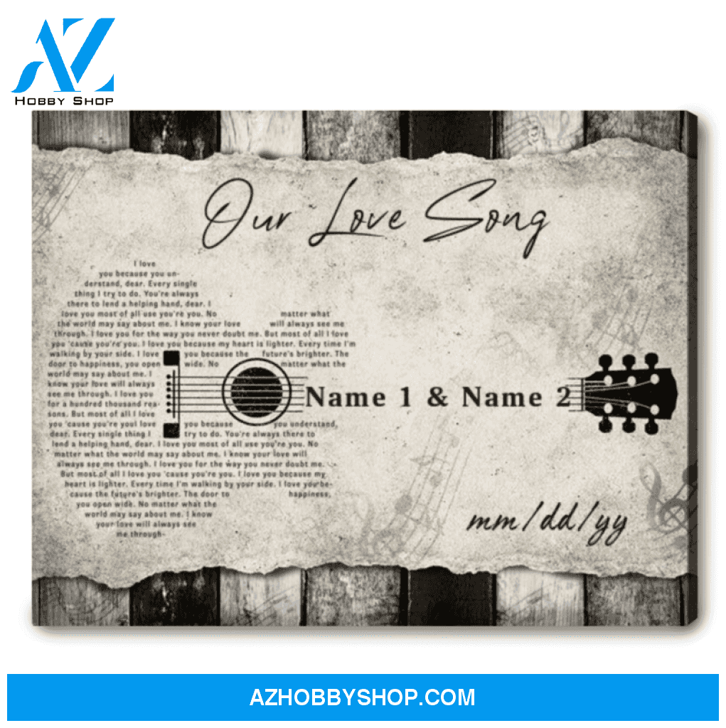 Personalized Song Lyrics On Canvas Music Wall Art Anniversary Gifts Ohcanvas