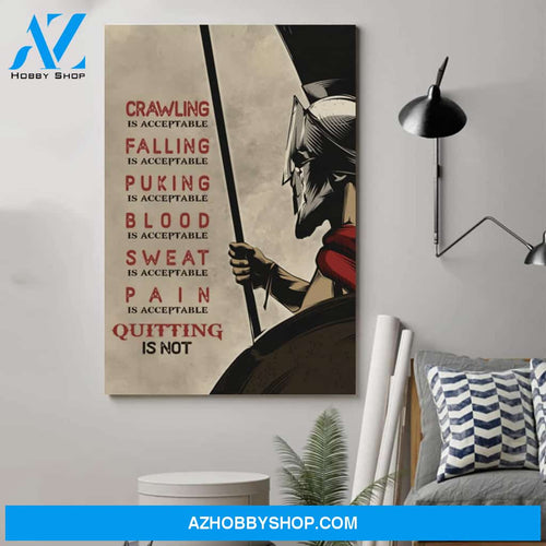 Personalized Spartan Poster - Quitting Is Notposters 