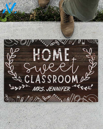 Personalized Teacher Home Sweet Classroom Indoor And Outdoor Doormat Gift For Teacher Student Decor Warm House Gift Welcome Mat Back To School