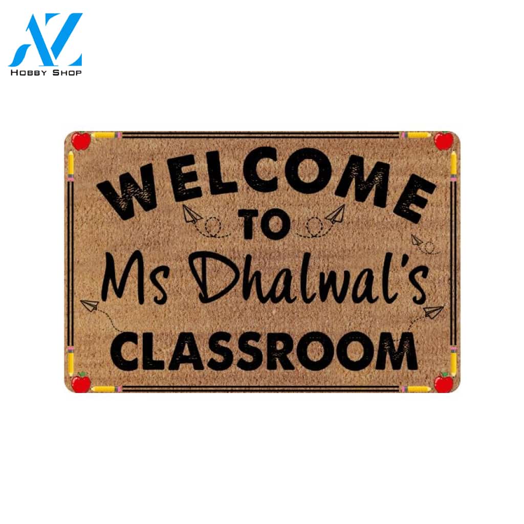 Personalized Teacher Welcome Doormat Home Decor – Doormat