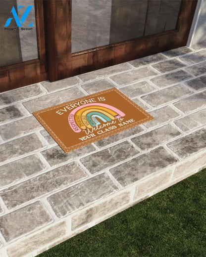 Personalized Teacher's Class Name Everyone is Welcome To Indoor And Outdoor Doormat Gift For Teacher Decor Warm House Gift Welcome Mat Back To School
