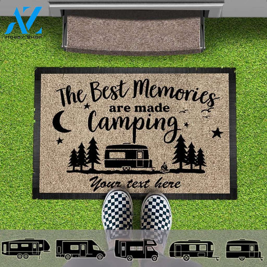 Personalized The best Memories Doormat Camping - RV Camper -Tractor - Motor Home Doormat, Happy Camper Mat