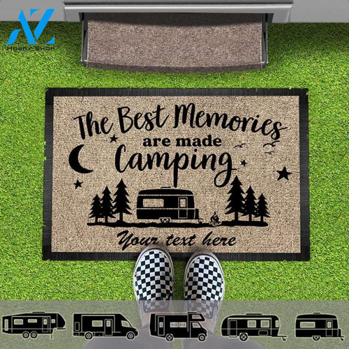 Personalized The best Memories Doormat Camping - RV Camper -Tractor - Motor Home Doormat, Happy Camper Mat