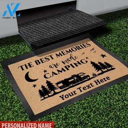 Gosszy - Personalized The best Memories Doormat Camping - RV Camper -Tractor - Motor Home Doormat, Happy Camper Mat
