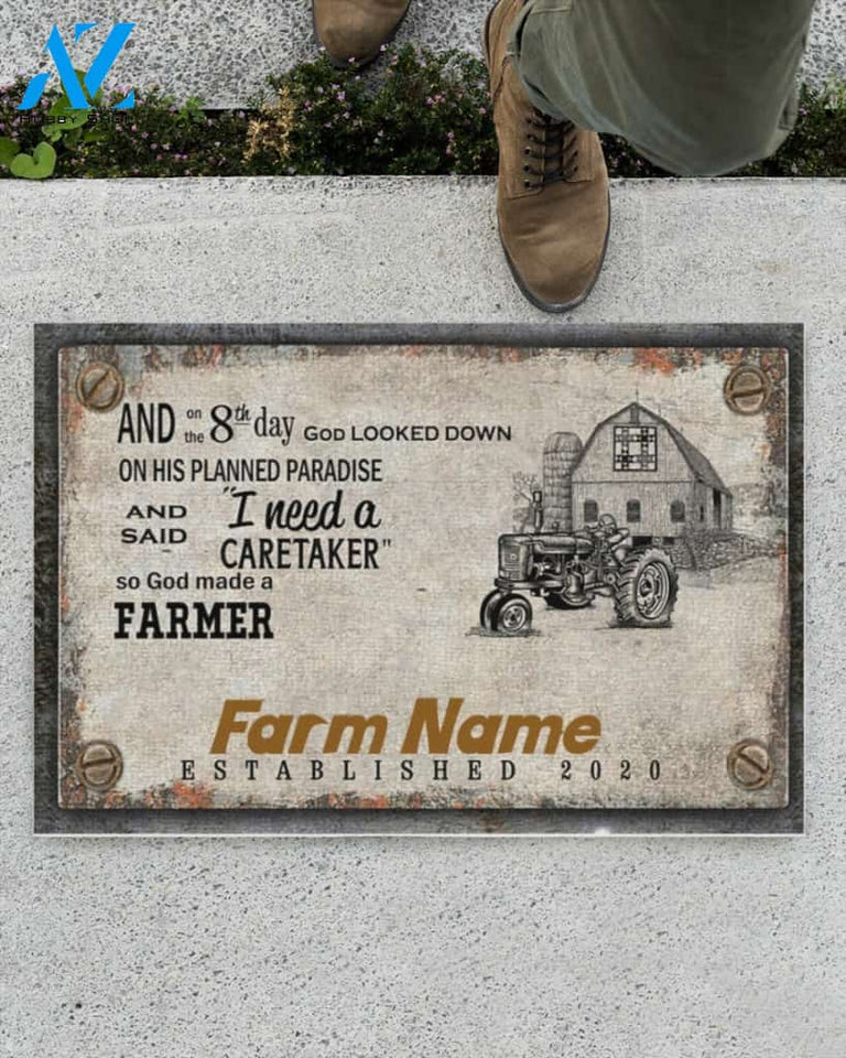 Personalized The Family Farm Funny Doormat Gift For Farmer Birthday Gift Home Decor Warm House Gift Welcome Mat
