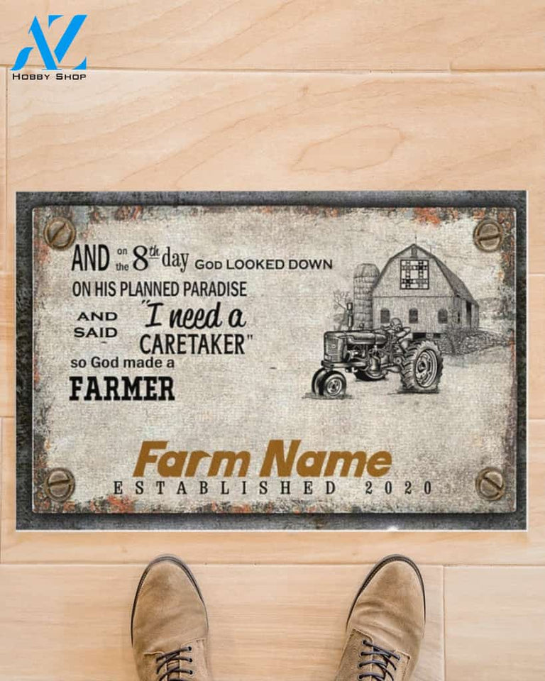 Personalized The Family Farm Funny Doormat Gift For Farmer Birthday Gift Home Decor Warm House Gift Welcome Mat