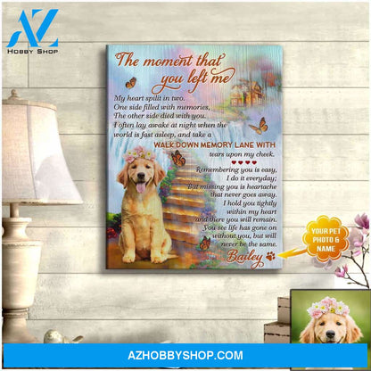 Personalized The Moment That You Left Canvas Wall Art Decor