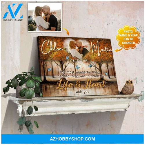 Personalized The Most Wonderful Thing Canvas For Couple Wall Art Decor