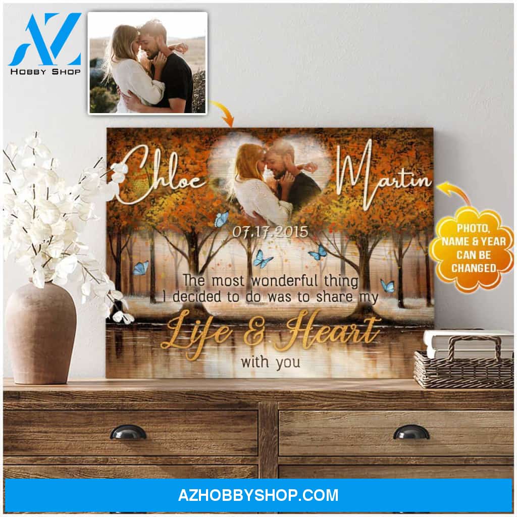 Personalized The Most Wonderful Thing Canvas For Couple Wall Art Decor