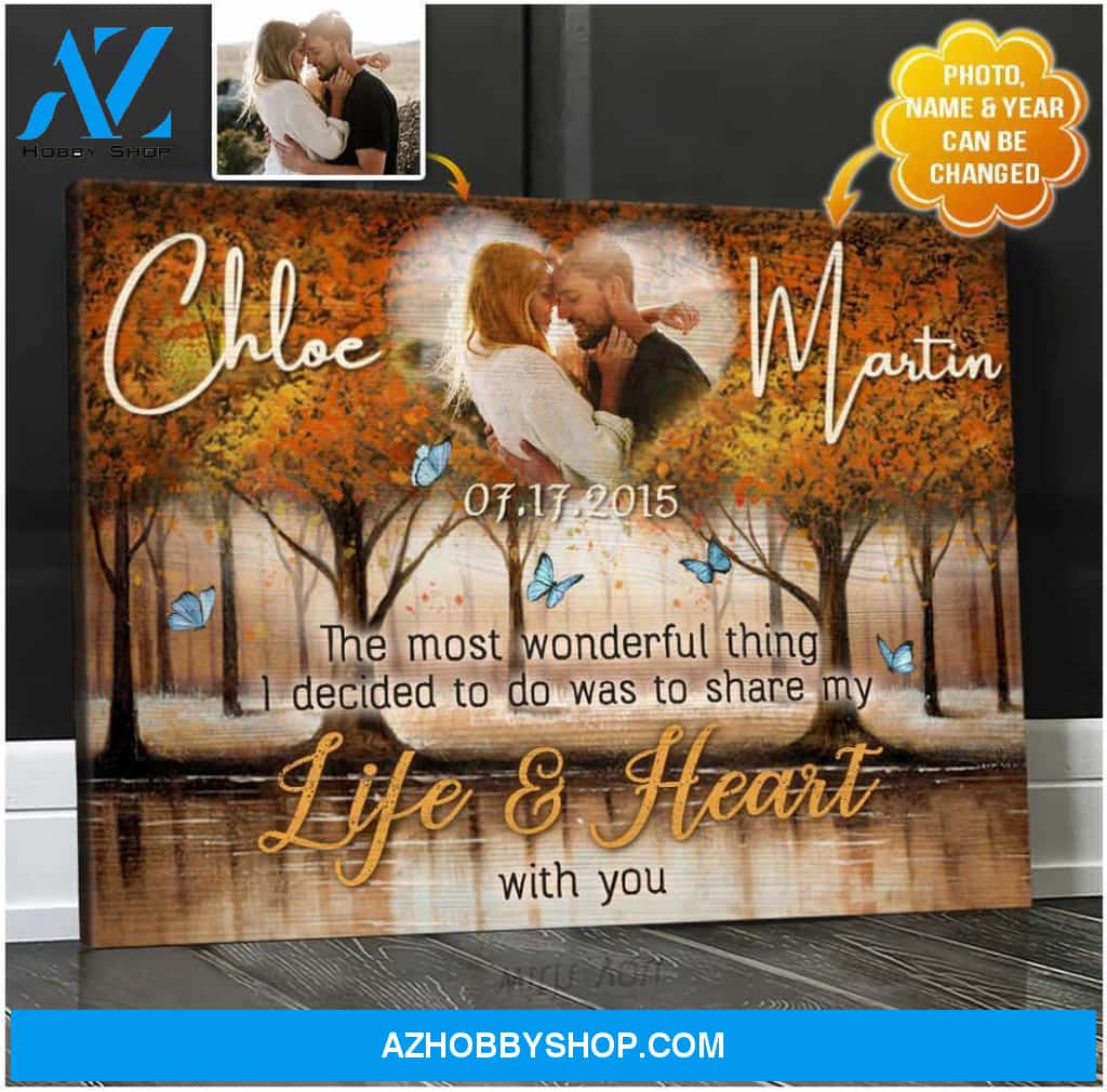 Personalized The Most Wonderful Thing Canvas For Couple Wall Art Decor