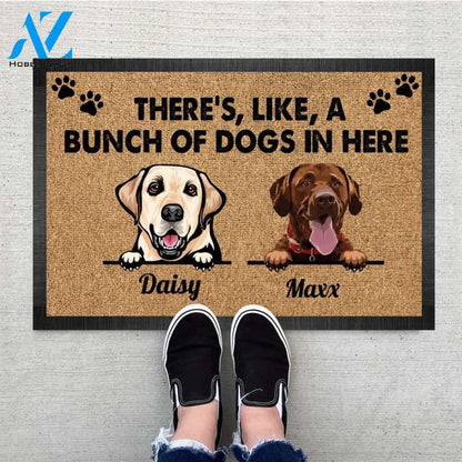 Personalized there’s, like, a bunch of dog in here Pawprints Doormat, Dog mat custom, Pawprints Doormat, dog doormat, dog gift, dog mat, custom dog - Dog mat custom
