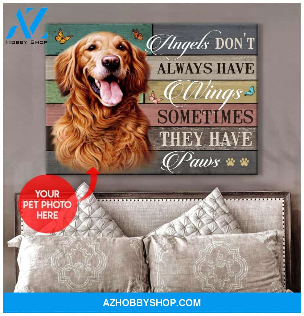 Personalized They Have Paws Dog Photo Wall Art Canvas