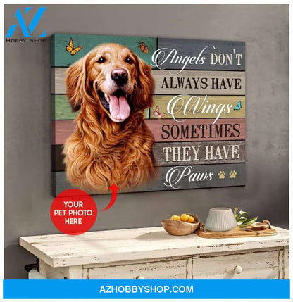 Personalized They Have Paws Dog Photo Wall Art Canvas