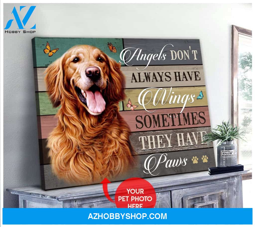 Personalized They Have Paws Dog Photo Wall Art Canvas