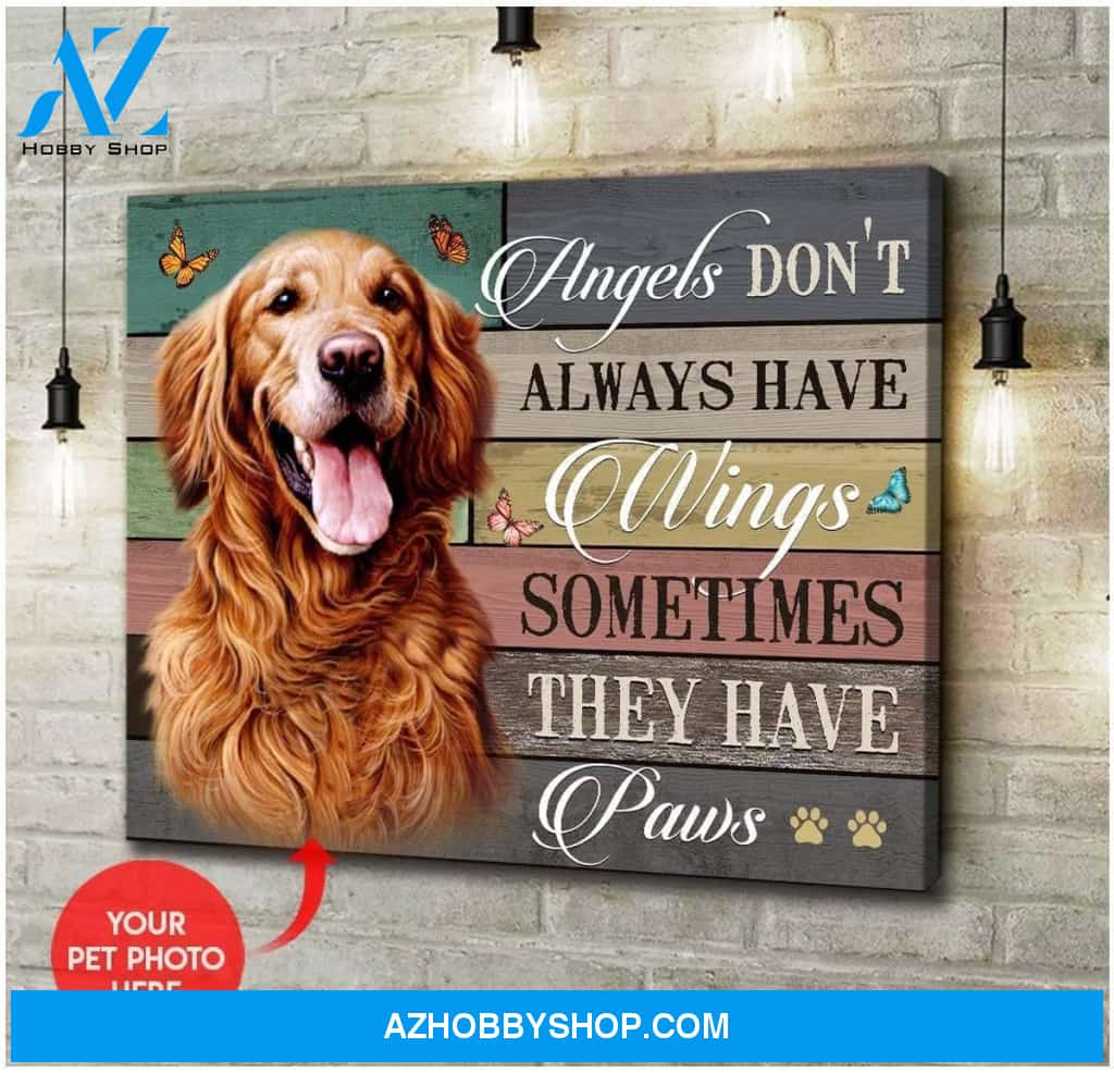 Personalized They Have Paws Dog Photo Wall Art Canvas